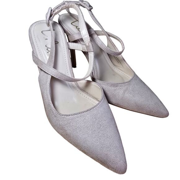 Lulus Pink Velvet Strappy Pointy Toe Heels Size 6 Medium Great condition - Picture 5 of 9